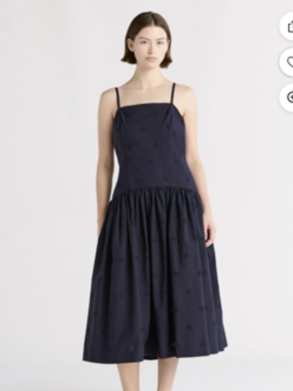 FREE ASSEMBLY Eyelet Midi Dress L | 12/14 NWT